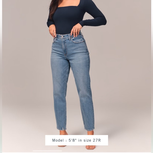 New without tags - Abercrombie & Fitch Curve Love The Mom High Rise Long - Picture 3 of 4